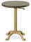 Carolina Chair & Table Elettra Verstellbarer Vintage-Tisch, Elm, Holz Metall Gusseisen, ULM/Gold