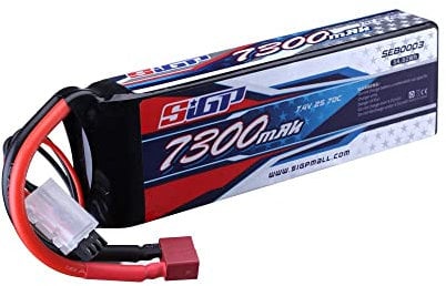 SIGP 2S Lipo Battery 7.4V 7300mAh 70C Soft Pack with Deans T Plug for RC Vehicle Truck Truggy Tank Buggy Car Racing Hobby