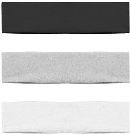 ALLY-MAGIC Stretchy Elastic Solid Headbands, Cotton Sports Hairband for Women Girls, Suitable for Yoga, Pilates, Running, Cycling Y6-TLFD (Dark) One Size