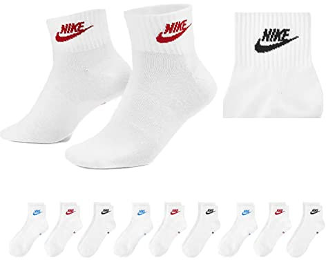 Nike U NK V CUSH Knöchelsocken für Erwachsene, Unisex, 3 Stück, 9 Paar Multicolor, 38-42