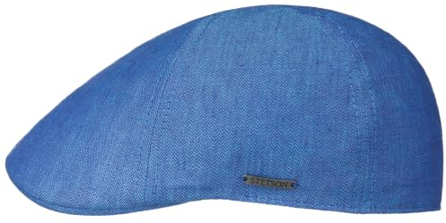 Stetson Texas Descott Schirmmütze Fischgrat UV Schutz 40 Made in EU Herren Frühling Sommer blau 61 cm