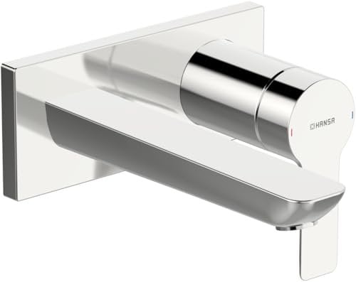 HANSA HANSALIGNA Fertigmontageset Waschtischarmatur, Unterputz, Rosette eckig, Ausladung: 190mm, 44892183