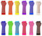 Carnavalife 24pcs Guantes de Rejilla sin Dedos Guantes Malla para Niña Mujer Disfraz 80s Ochentero Años 80 Rockero Vintage Retro Neon Discoteca Halloween Carnaval (24pcs MULTICOLOR LARGE)