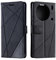 Vankii Coque pour Vivo X90 5G, Rabat Portefeuille de Protection Cuir PU Etui, Silicone TPU Bumper Magnétique Housse, Flip Porte Cartes avec Fonction Support Cover Antichoc Case (Le Noir)