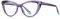 kachawoo Occhiali di blocco della luce blu per le donne Cat Eye occhiali montatura TR90 montatura occhiali moda, Viola con trasparente, 140 millimetri