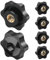 BOUMVID 6 Pièces Ecrou à PoignéE En éToile M8 38mm ExtéRieur DiamèTre Molette Papillon Vis Moletés Filetage Moleté Bouton De Serrage Pour Machines, Machines-Outils, Appareils De Fitne, Meubles