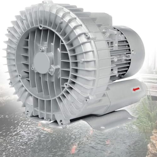 GYQSSD Commercial Air Blower Fan Industrial Extractor Fans, Single Phase High-Pressure Vortex Ring Blower, Regenerative Blower for Aquaculture For Air Blowing Or Suction,1500W/2.01HP