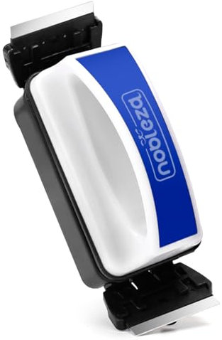 Nobleza - Doppio Raschietto Magnetico Acquario Spazzola, Calamita Acquario Pulizia Vetro, Spazzola Magnetica in Vetro per Acquari con Raschietto per Alghe, M (L10.8*W4*H7CM)