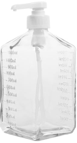 Garneck Glass Sugar Bottle Bar Syrup Dispenser Pump Syrup Dispenser for Bar Honey Pot