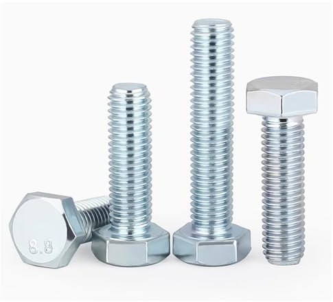 NUZBCPETR Tornillos, Tornillos y Pernos de Cabeza Hexagonal galvanizados(M7 1.0 x 16mm)