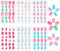 Ninnyi 144 PCS Kids Press on Nails, Full Cover Glitte Children Short Fake Nail Stickers for Art Decoration