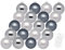 Inge Glas Weihnachtskugeln mit Haken | Schöne Christbaumkugeln aus Glas | Set 20 Kugeln und 40 Aufhänger | Christbaumschmuck Weihnachtsbaumkugeln (Hazy Grey grau)