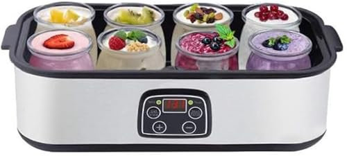TUPOSTAR Máquina De Yogur con Control De Temperatura Y Tiempo Ajustables para Una Mejor Salud Intestinal Jarra De Yogur con 8 Tapas