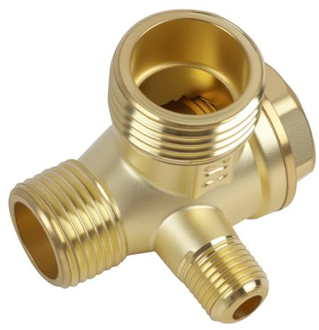 20x16x10 mm Valvola di Non Ritorno a Tre Vie Filettata per Compressore d'Aria, Maschio Valvola Pneumatica, Adatta per Pompe a Pistone e Compressori d'Aria a Pistone d'Olio
