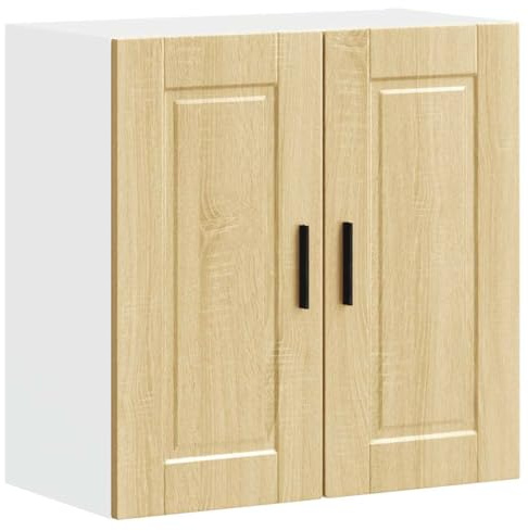 HOMTAKIE Armoire Murale de Cuisine Porto chêne Sonoma Bois d'ingénierie 1x Meuble Mural (2 Portes) 60 cm