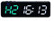 Minuteur de gym contrôlé par application mobile, affichage LED, batterie rechargeable longue durée, fixation magnétique pour une visibilité extérieure (blanc vert)