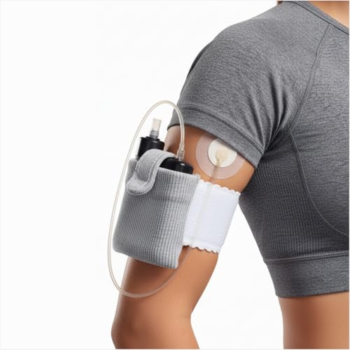 MUROCEA Insulinpumpe Halter Armgurt - Diabetische Pumpe Schutzhülle für Erwachsene Sporttasche Zubehör, verstellbar, 1st (Arm)