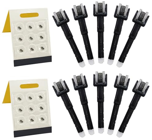 Roues à Silex pour Briquet Clipper électrique Lot de 10 Tiges de Rechange pour Briquet Clipper + 2 * 9 Pierre Briquets Clippere