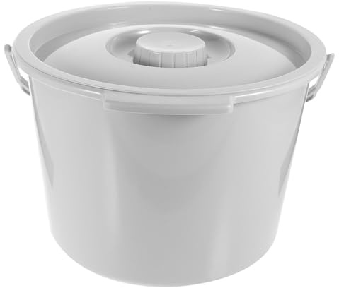 CRAFTHROU Padella Sanitaria Portatile in Plastica con Coperchio Design Pratico e Trasportabile per Domestico e Sanitario