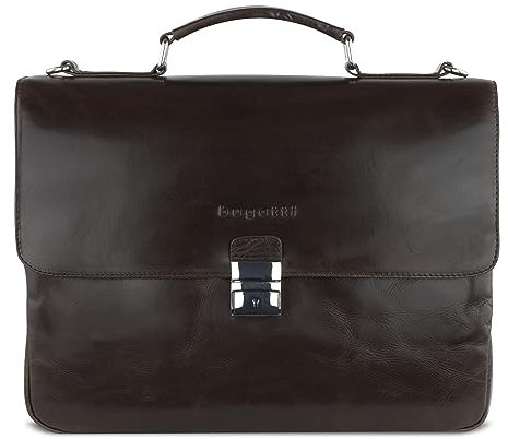 bugatti Romano Aktentasche medium, Laptoptasche aus echtem Leder, Businesstasche 11, Bürotasche mit Laptopfach in braun (Braun)