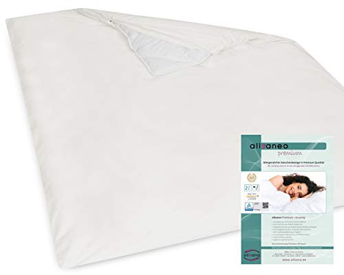 allsaneo Premium Allergiker Deckenbezug 240x220 cm | Allergie Bettwäsche extra weich und leicht | Anti Milben Encasing | Milbenschutz | allergendichter Zwischenbezug | TÜV geprüft