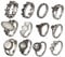 YAZILIND Sterling Silber Edelstein Schildkröte Prinzessin Herz Blume Geschnitzte Boho Vintage Frauen Joint Knuckle Ringe Sets Fingerring