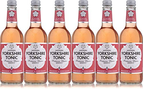 Yorkshire Tonic Water in Various Flavours - Ideal for Gin or Vodka Mixers (6X 500ml Bottles) (Strawberry & Pomegranate)
