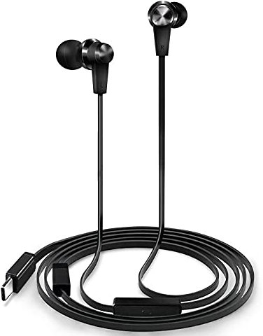 TRILINK USB Type C Earbud Headphones, Hi-Res In-Ear Earphone with Mic for New iPad Pro/MacBook Pro/Air, Xiaomi 10/mi 8, Huawei P40/P10 Pro/Mate XS, OnePlus 8/7, Google Pixel 3a/xl, Moto G8