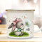ilka parey wandtattoo-welt Emaille Becher Camping Tasse Motiv Hase Häschen mit Pusteblume & Wunschname Name Kaffeetasse Geschenk Kinder eb494