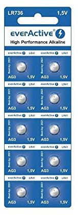everActive AG3 G3 LR736 Alkaline Button Cell Battery - 2X Blisters