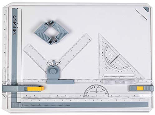 SALEMAR Zeichenbrett im Maßstab A3, Zeichenbrett, Grafik, Architektur, Skizzenwerkzeug-Set