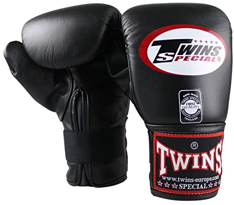 Twins Special Boxhandschuhe - TBM-1 - Für Boxsack und Training - Echtes Leder - Schwarz