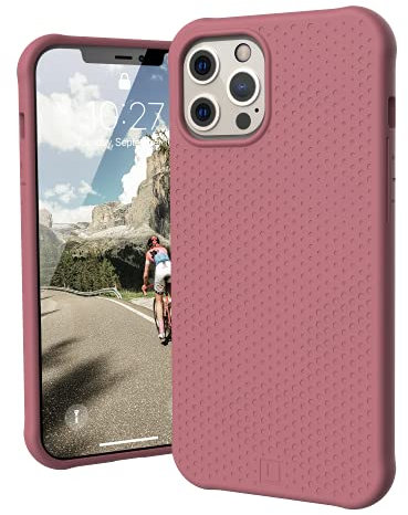 U by UAG [U] Dot Protective Case for Apple iPhone 12 Pro Max - Soft Touch Silicone, MagSafe/Wireless Charging Compatible, Raised Edge, 2.4 m Drop Protection - Dusty Rose