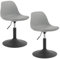 WOLTU 2er Set Verstellbarer Sitzhocker Stuhl Arbeitshocker Bürohocker Esszimmerstuhl Schminkhocker Homeoffice Kommerzieller Shop Mehrzweck PU Grau Sitz 39,5-50,5cm Hoch BH304gr-2