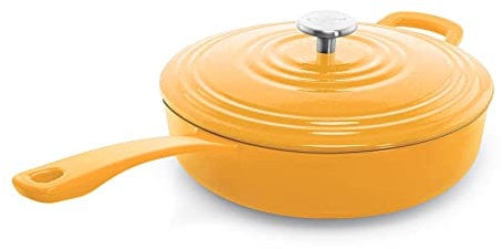 Chantal Sauteuse en fonte émaillée avec couvercle - 4 l - Jaune souci
