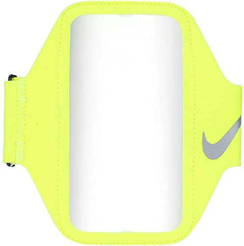 Nike Bracciale unisex per adulti Lean Arm Band per smartphone, Volt/Black/Silver, taglia unica