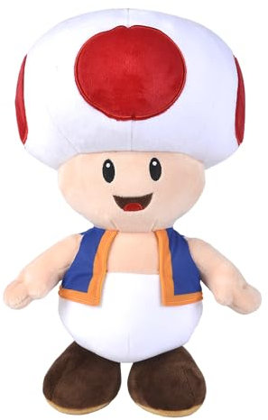 Simba- Peluche Toad 40cm, Material Suave y Agradable, 100% Original, Apto para Todas Las Edades (109231016)