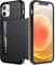 JETech Wallet Case for iPhone 12/12 Pro 6.1-Inch with Card Holder, Dual Layer Shockproof Protective Phone Cover, Sliding Hidden Slot (Black)