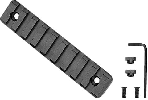HOUSON Aluminium Picatinny-Schiene， Picatinny Schiene Adapter Montageschiene schiene Rail Mount Basis Airsoft（9-Slot）
