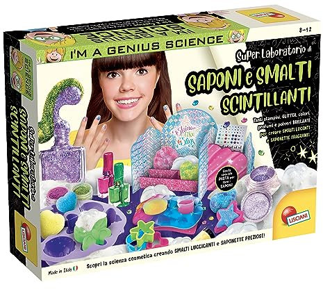 Lisciani Giochi - I'm a Genius Super laboratorio di saponi e smalti scintillanti