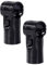 Lot de 2 raccords de serrage en T noirs pour clôture, raccords de serrage en T pour tuyaux, boulons et écrous de 28 mm OD