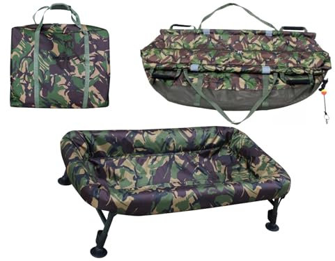 Camo Carp Fishing Cradle & Retainer Sling Combo (XL Cradle & Sling)