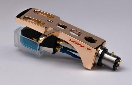 Soporte de cartucho de cabeza chapado en oro rosa, lápiz óptico, aguja, lubricante V2 compatible con Technics SL-D1, SL-D1, SL-D1K, SL-D2, SL-D2, SL-D202, SL-D205, SL-D2K, SL-D3, fabricado en