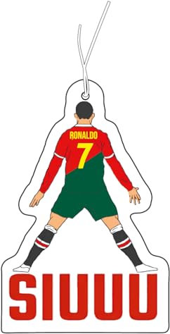 2x Duftbaum Mit RONALDO - SIUUU Motiv, Auto Duftspender, Lufterfrischer, Duftanhänger, Tuning Set