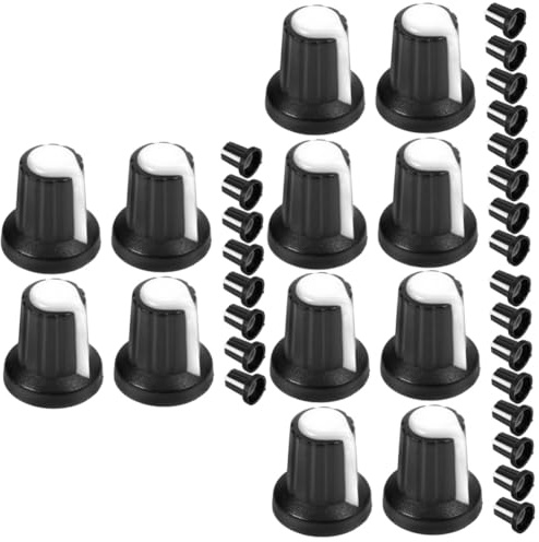 BESTonZON 60stücke Potentiometer Knopf Caps Für Dj Mixer Und Lautstärkeregler Einfache Installation Geeignet Für Achsen Langlebige Ersatzteile Weiß
