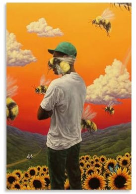 Gufatoo Tyler Poster The Creator Flower Boy Musikposter Musikposter für Zimmer Ästhetische Leinwand Wandkunst Schlafzimmer Dekor 30 x 45 cm