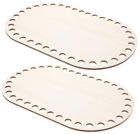 NUOBESTY 2stücke Häkeln Boden Aus Holz Für Diy Taschen Und Körbe Bruchfest Und Robust Zum Stricken Und Basteln