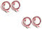 OFFSCH 2sets Vinyl Turntable Cable Record Player Wire Set Test Leads for High Fidelity Sound 4pcs*2