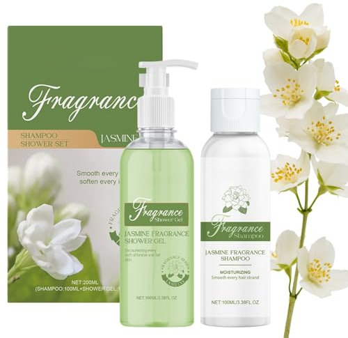 Jasmine Skin Care Sets & Kits - Pamper Gifts For Women - Skincare Set For All Skin Types - Womens Gift Sets Shower Gel & Shampoo - Moisturizing & Smoothing(2pcs)