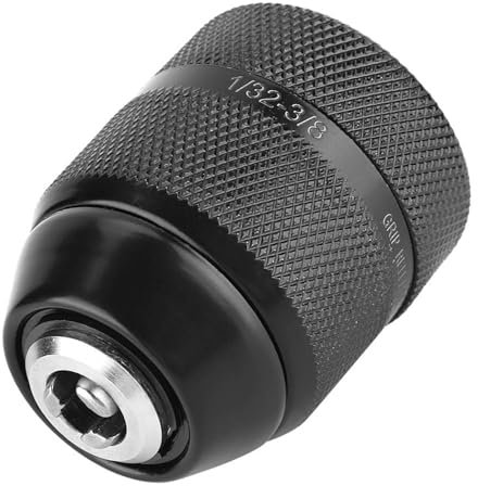 Mandrino Autoserrante in Metallo con Filettatura 3/8, 0,8 Mm-10 Mm, con di Serraggio Migliorata per Trapano Elettrico Manuale